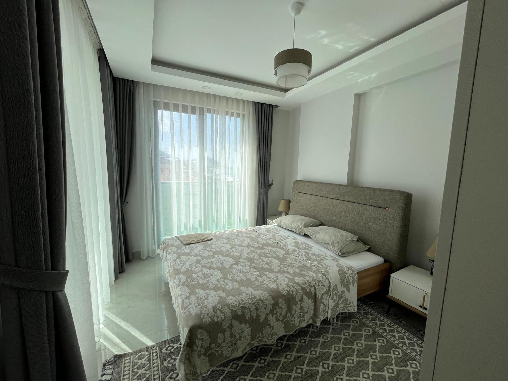 New 60m2 Luxury Sunset Aqua Mahmutlar, Alanya, 50m Sea, Large Pool, Gym, Private No A Tourist Facility, First Sea Line Apartment Alanya