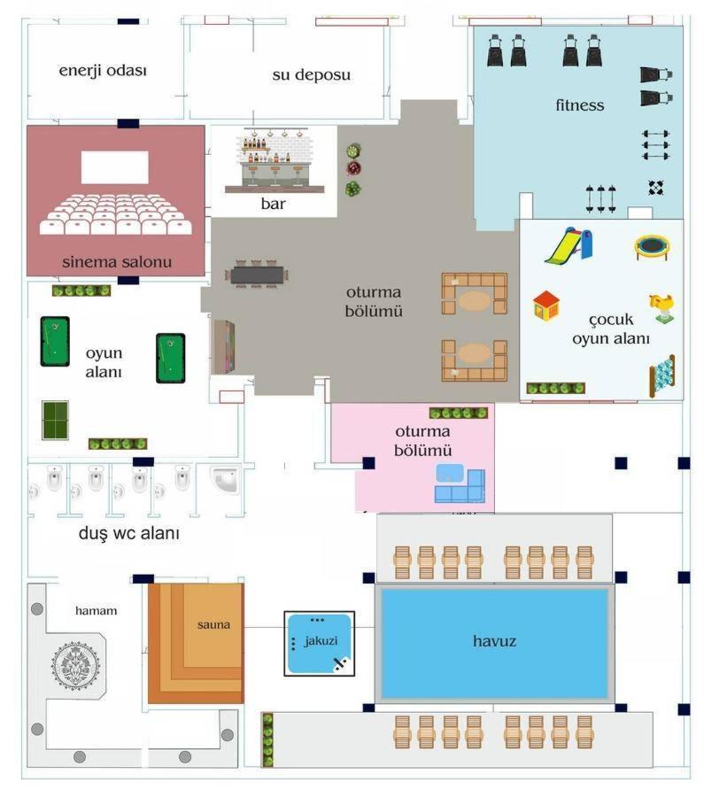 New 60m2 Luxury Sunset Aqua Mahmutlar, Alanya, 50m Sea, Large Pool, Gym, Private No A Tourist Facility, First Sea Line Apartment Alanya
